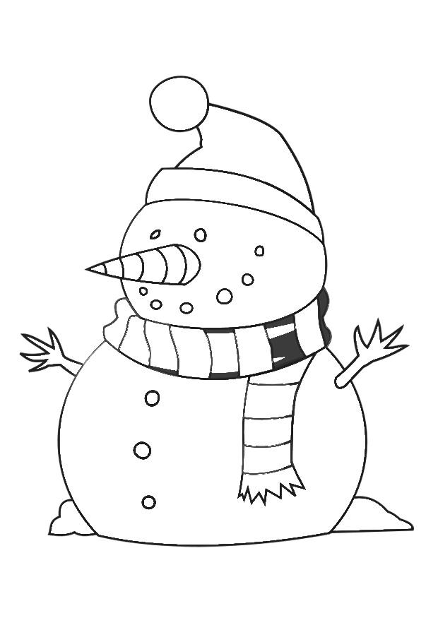 Раскраска: снеговик (Персонажи) #89185 - Бесплатные раскраски для печати