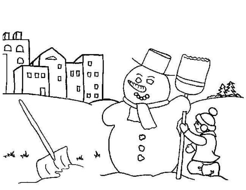 Раскраска: снеговик (Персонажи) #89193 - Бесплатные раскраски для печати