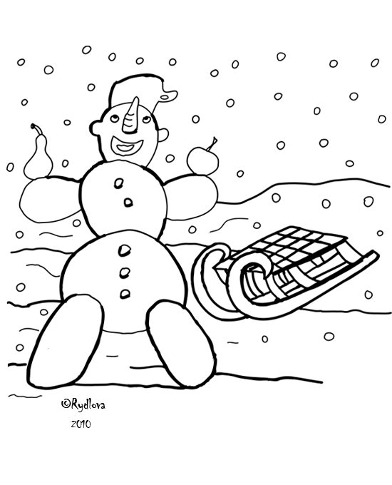 Раскраска: снеговик (Персонажи) #89236 - Бесплатные раскраски для печати