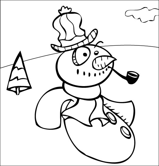 Раскраска: снеговик (Персонажи) #89345 - Бесплатные раскраски для печати