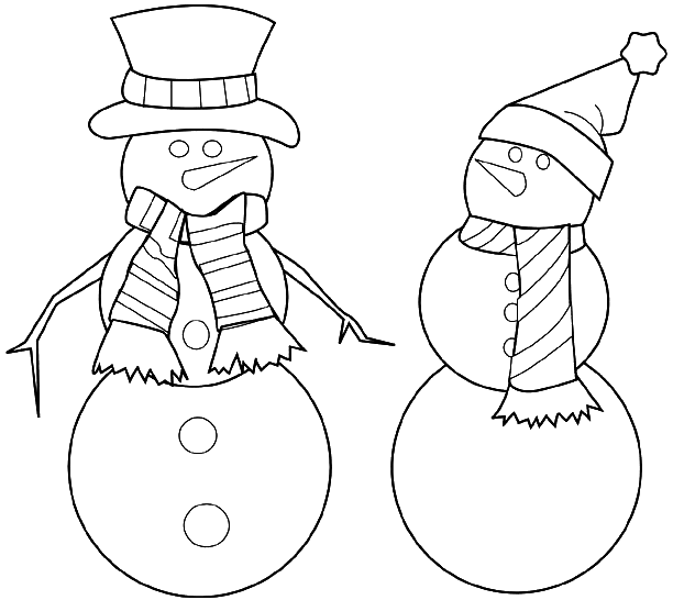 Раскраска: снеговик (Персонажи) #89444 - Бесплатные раскраски для печати
