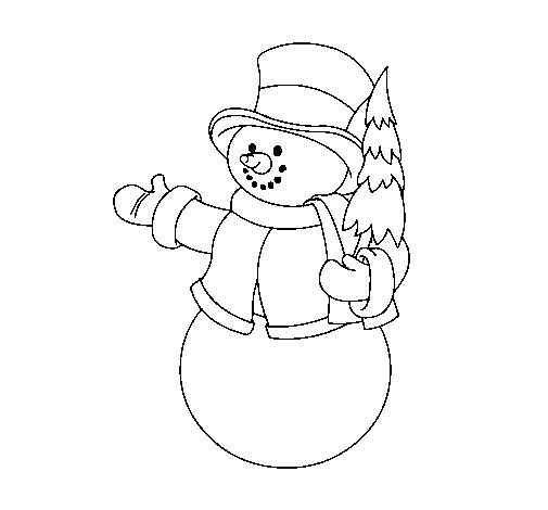 Раскраска: снеговик (Персонажи) #89472 - Бесплатные раскраски для печати