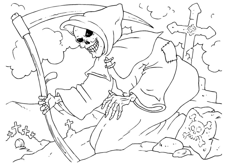 Раскраска: смерть (Персонажи) #108724 - Бесплатные раскраски для печати