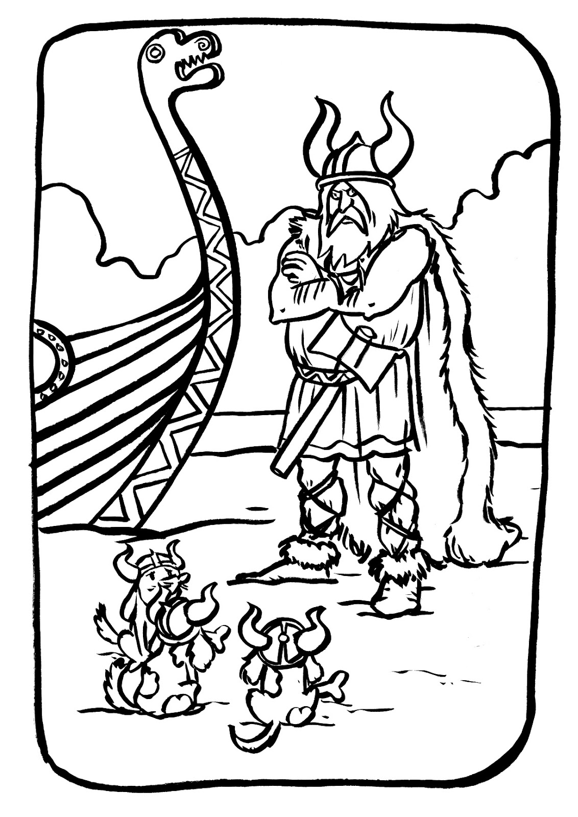 Раскраска: викинг (Персонажи) #149354 - Бесплатные раскраски для печати