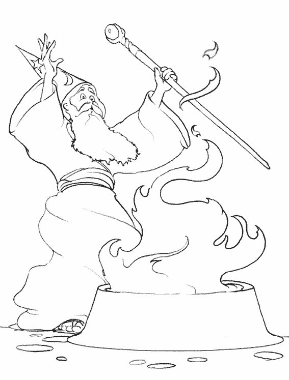 Раскраска: колдун (Персонажи) #107841 - Бесплатные раскраски для печати