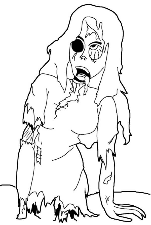 Раскраска: зомби (Персонажи) #85711 - Бесплатные раскраски для печати