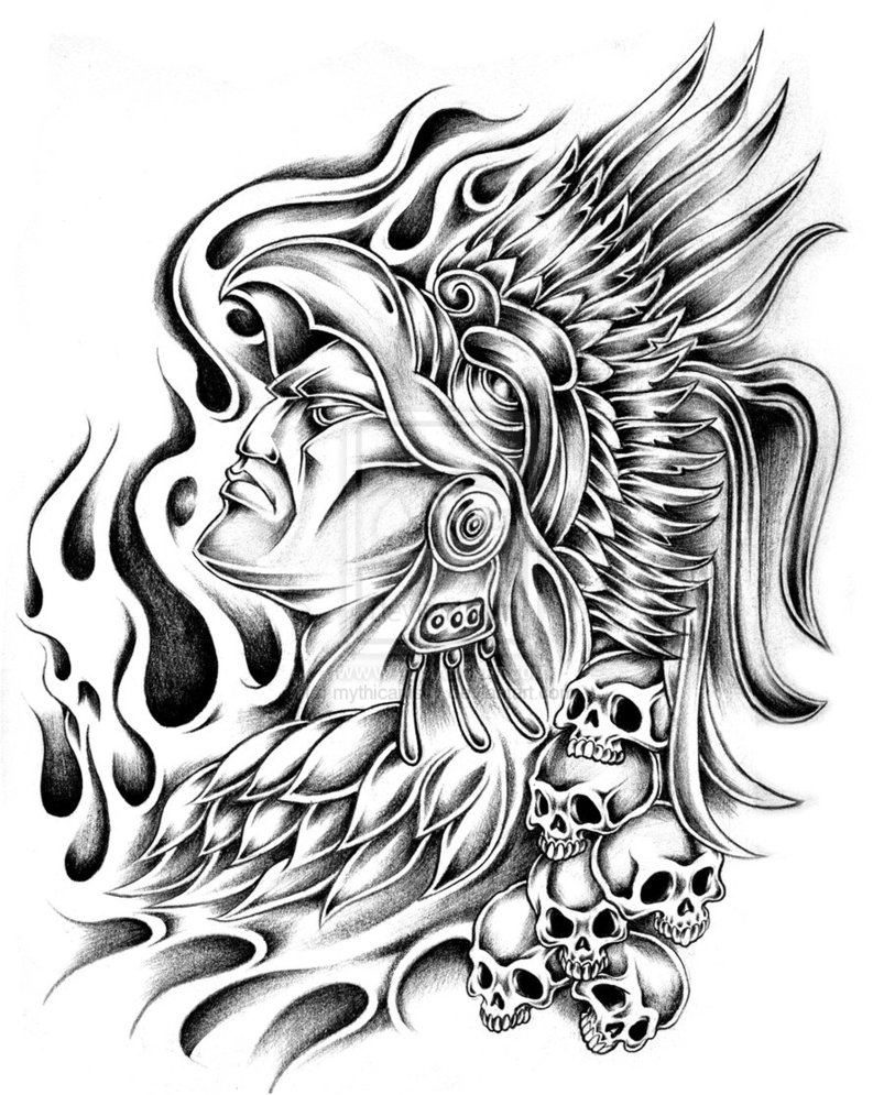 Раскраска: Ацтекская мифология (Боги и богини) #111550 - Бесплатные раскраски для печати