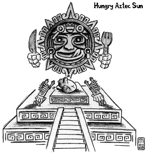 Раскраска: Ацтекская мифология (Боги и богини) #111570 - Бесплатные раскраски для печати