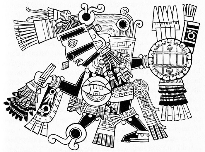 Раскраска: Ацтекская мифология (Боги и богини) #111587 - Бесплатные раскраски для печати