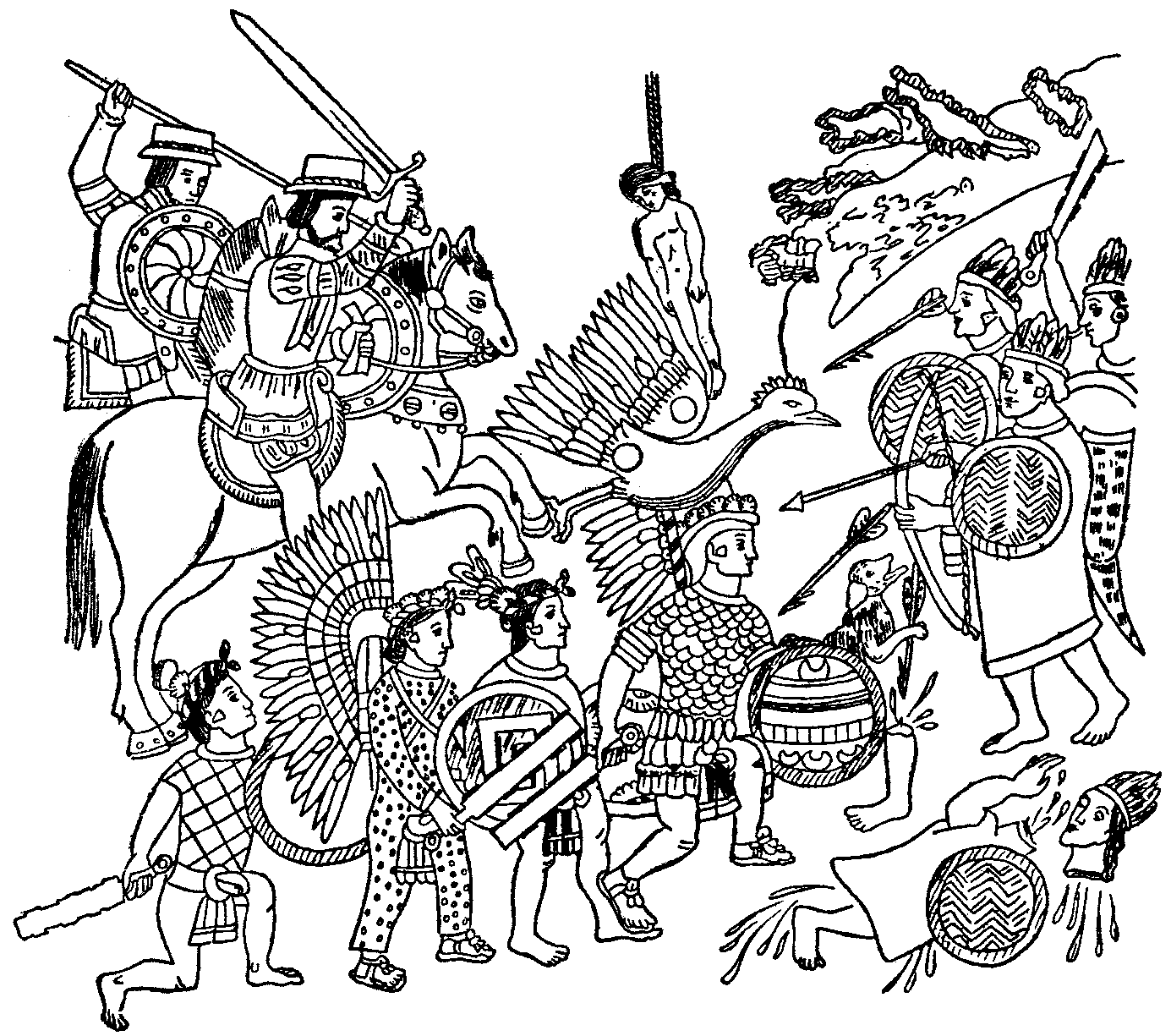 Раскраска: Ацтекская мифология (Боги и богини) #111596 - Бесплатные раскраски для печати