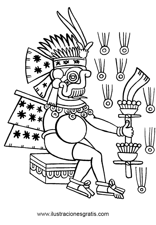 Раскраска: Ацтекская мифология (Боги и богини) #111599 - Бесплатные раскраски для печати