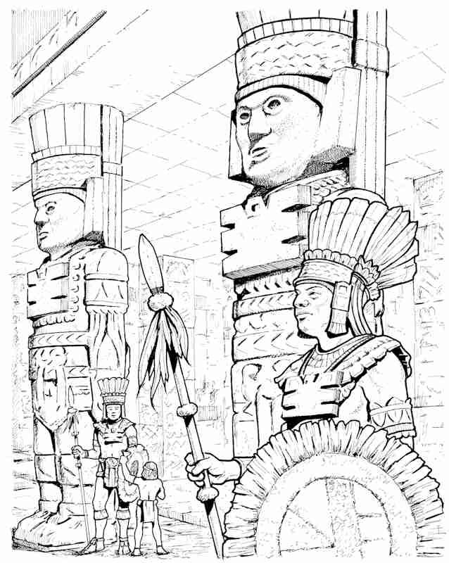 Раскраска: Ацтекская мифология (Боги и богини) #111697 - Бесплатные раскраски для печати