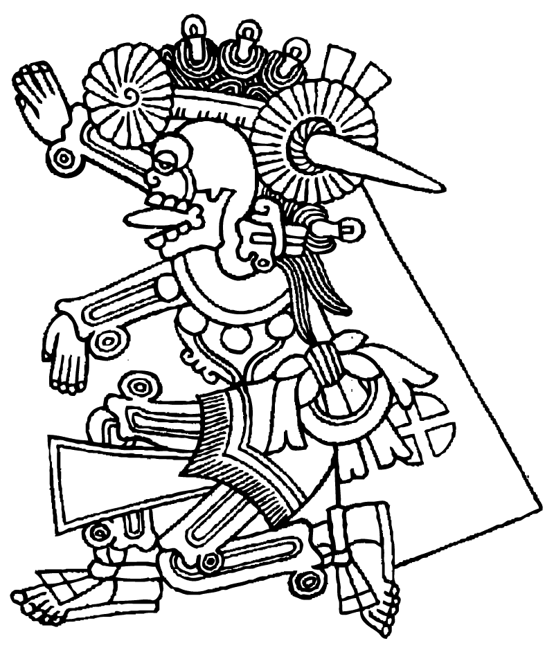 Раскраска: Ацтекская мифология (Боги и богини) #111742 - Бесплатные раскраски для печати