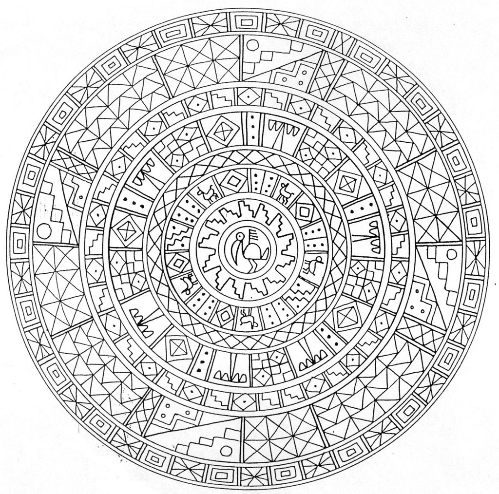 Раскраска: Ацтекская мифология (Боги и богини) #111762 - Бесплатные раскраски для печати