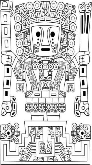 Раскраска: Ацтекская мифология (Боги и богини) #111776 - Бесплатные раскраски для печати