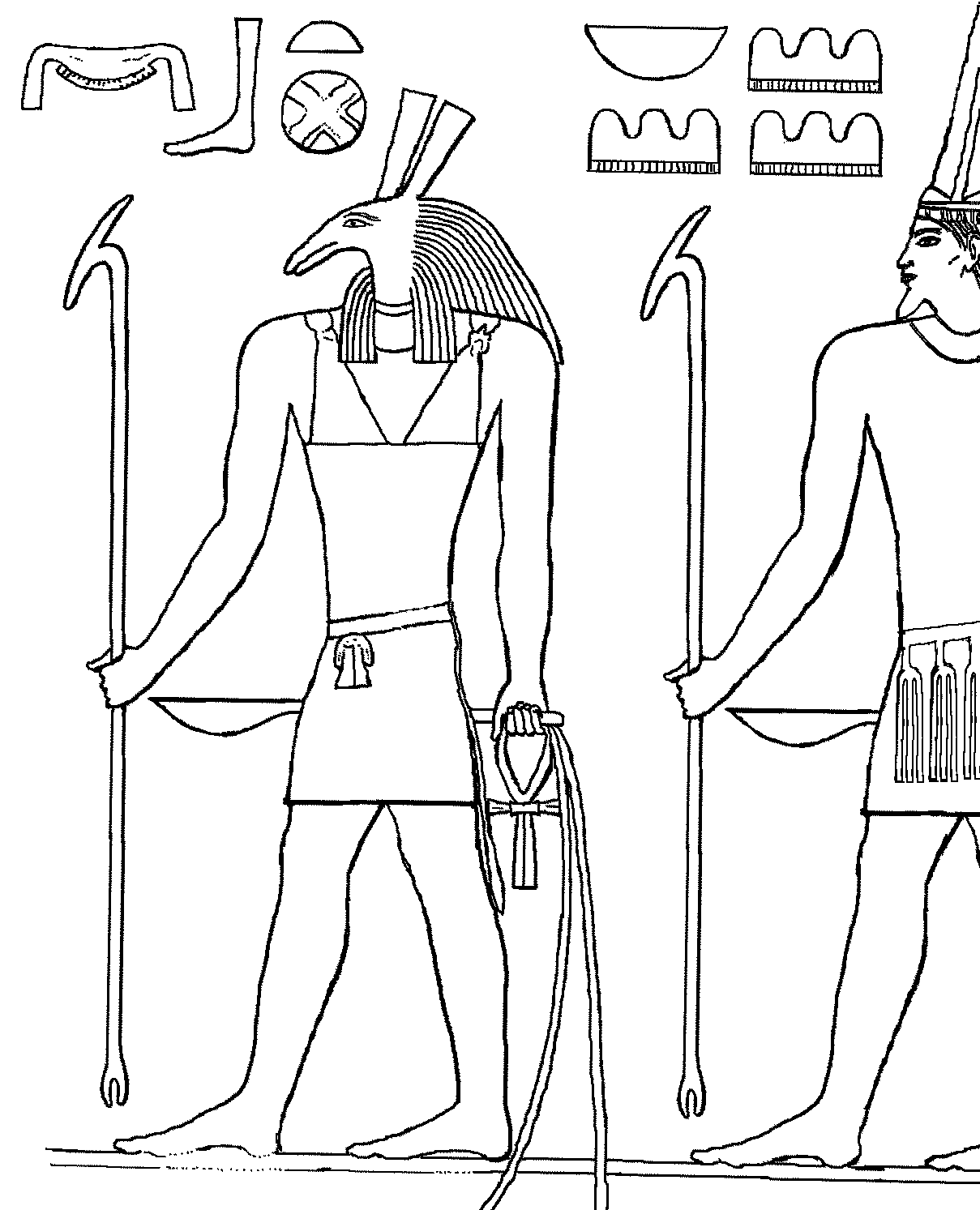 Раскраска: Египетская мифология (Боги и богини) #111254 - Бесплатные раскраски для печати