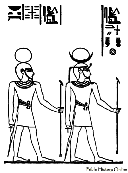 Раскраска: Египетская мифология (Боги и богини) #111256 - Бесплатные раскраски для печати