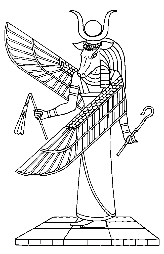 Раскраска: Египетская мифология (Боги и богини) #111304 - Бесплатные раскраски для печати