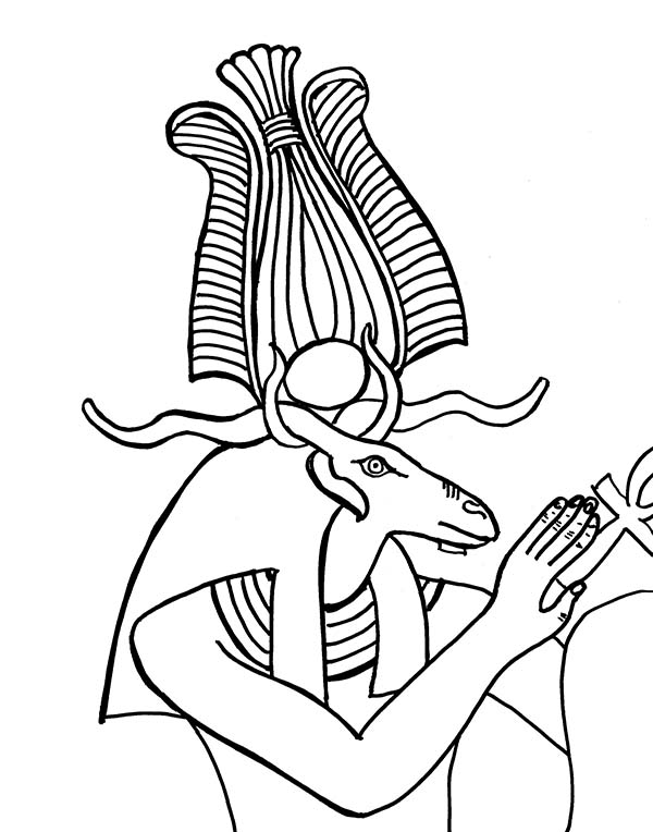 Раскраска: Египетская мифология (Боги и богини) #111373 - Бесплатные раскраски для печати