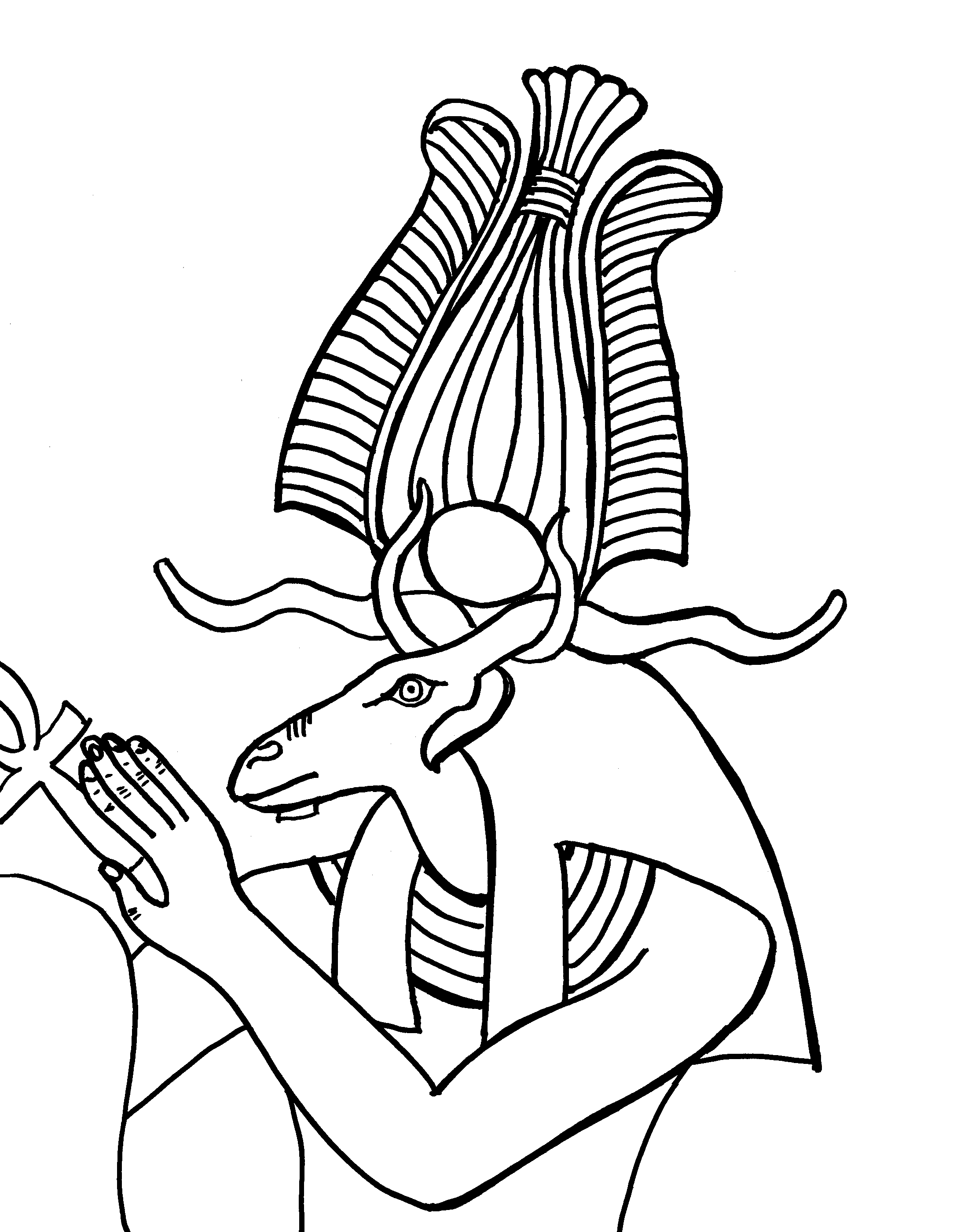 Раскраска: Египетская мифология (Боги и богини) #111376 - Бесплатные раскраски для печати