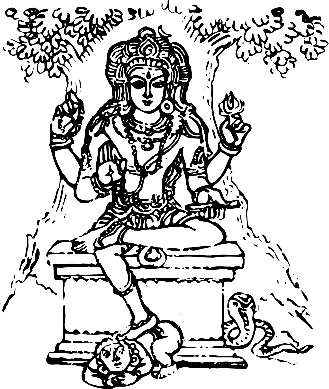 Раскраска: Индуистская мифология (Боги и богини) #109228 - Бесплатные раскраски для печати