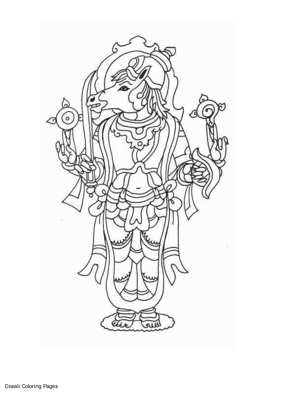 Раскраска: Индуистская мифология (Боги и богини) #109258 - Бесплатные раскраски для печати
