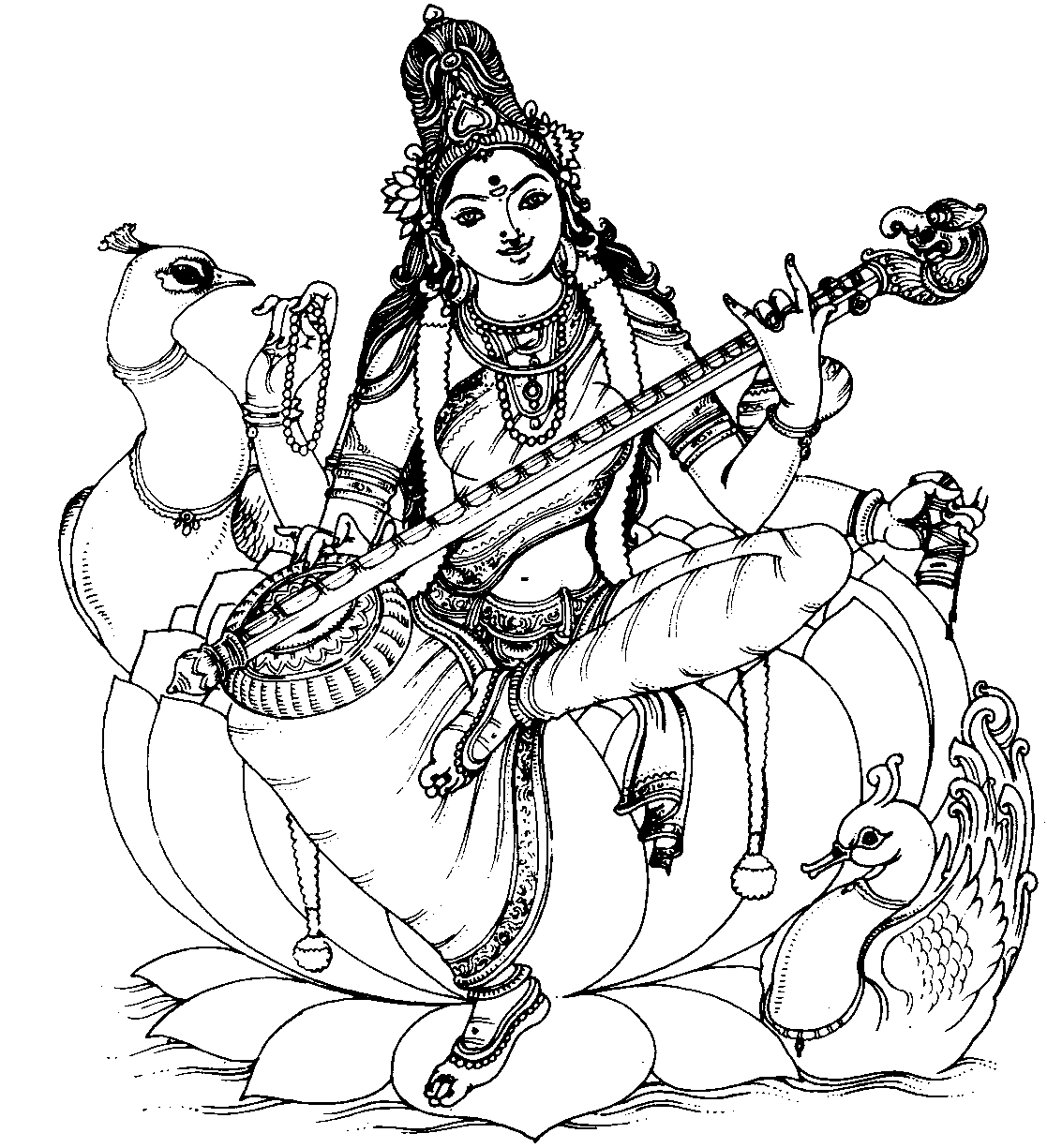 Раскраска: Индуистская мифология (Боги и богини) #109261 - Бесплатные раскраски для печати