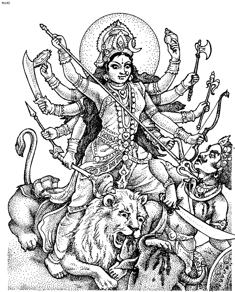 Раскраска: Индуистская мифология (Боги и богини) #109297 - Бесплатные раскраски для печати
