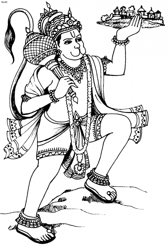 Раскраска: Индуистская мифология (Боги и богини) #109353 - Бесплатные раскраски для печати