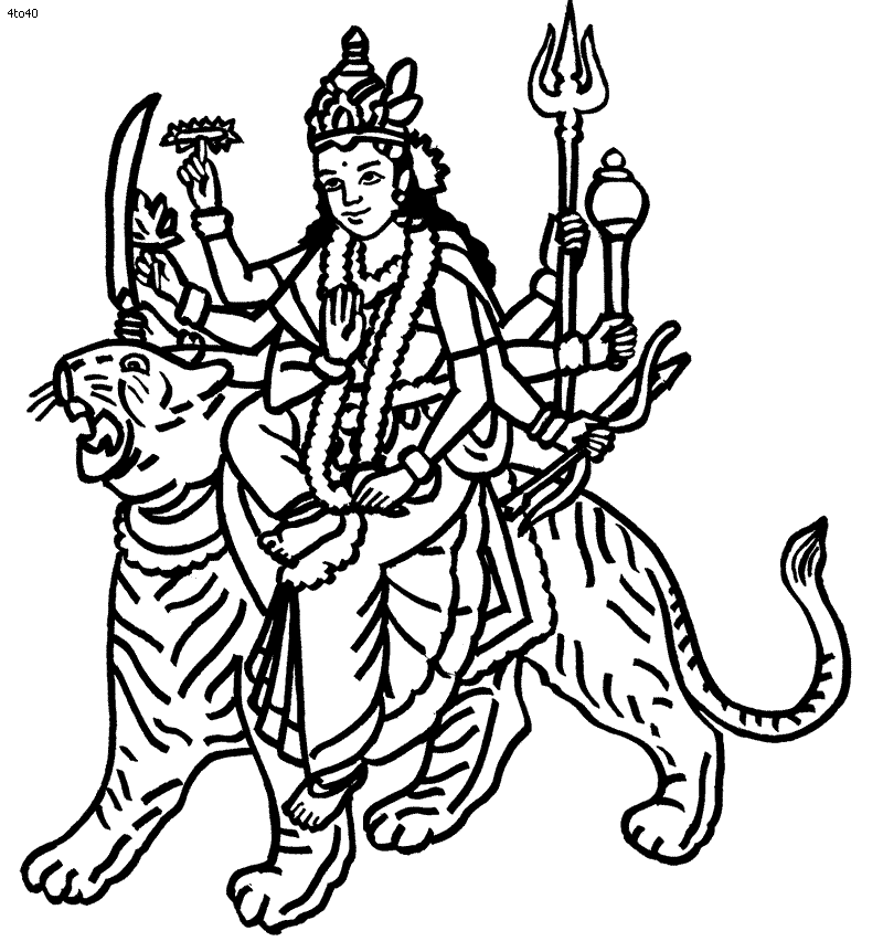 Раскраска: Индуистская мифология (Боги и богини) #109397 - Бесплатные раскраски для печати