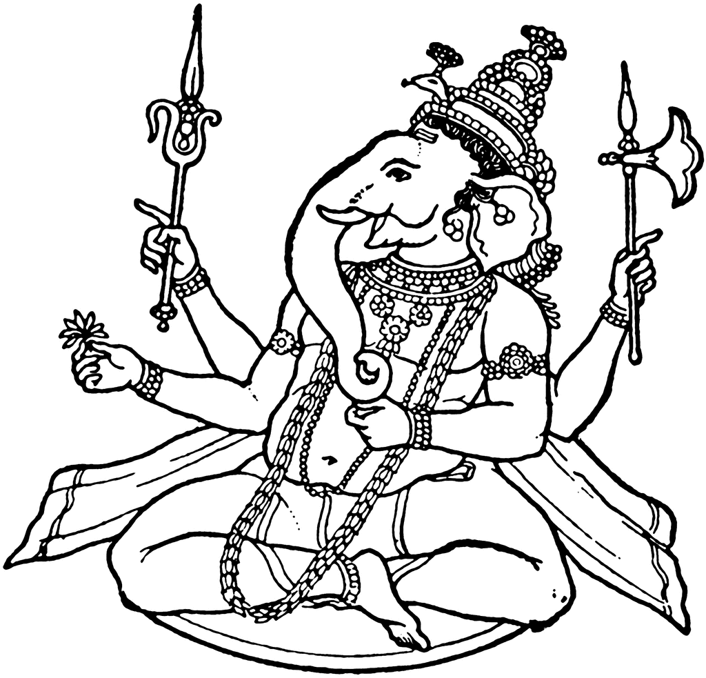 Раскраска: Индуистская мифология (Боги и богини) #109433 - Бесплатные раскраски для печати