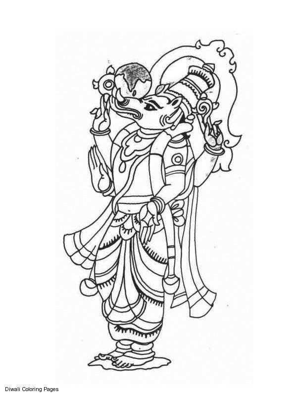 Раскраска: Индуистская мифология (Боги и богини) #109443 - Бесплатные раскраски для печати