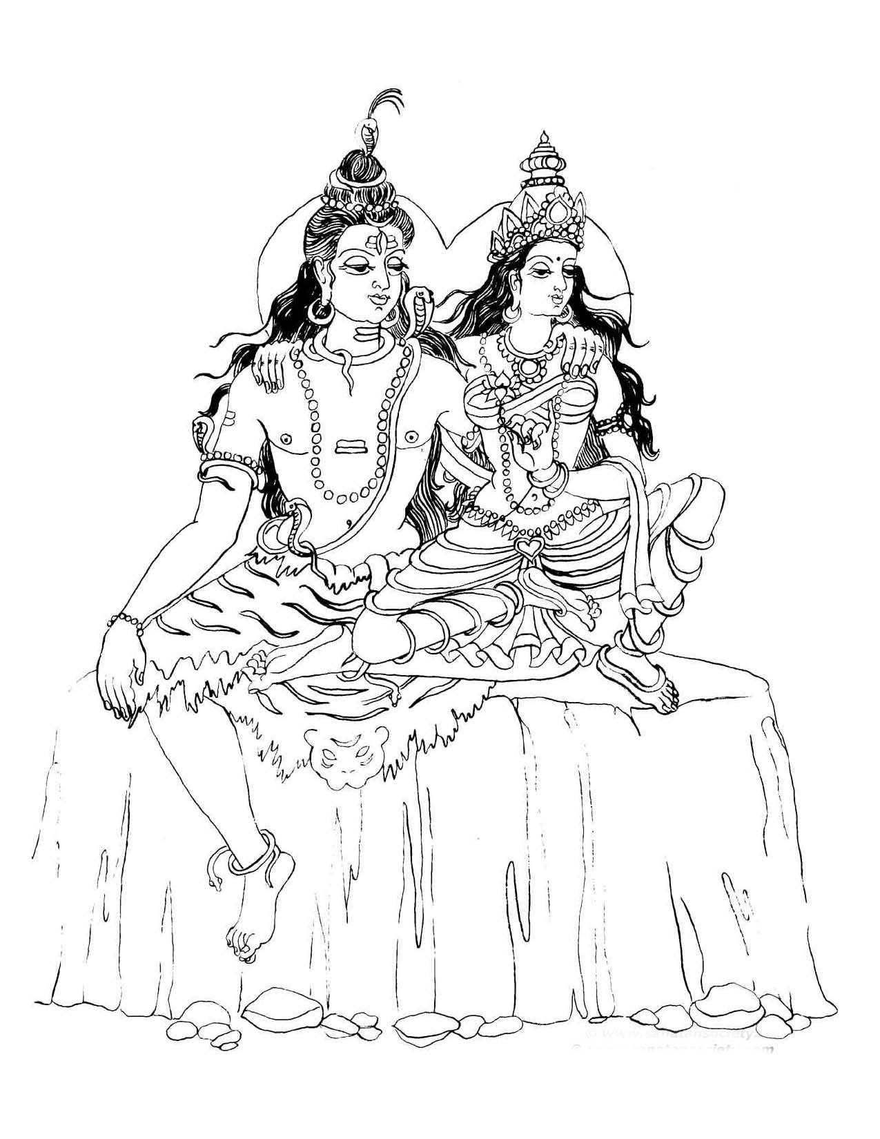Раскраска: Индуистская мифология (Боги и богини) #109467 - Бесплатные раскраски для печати