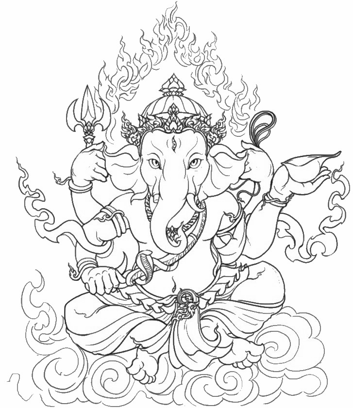 Раскраска: Индуистская мифология (Боги и богини) #109539 - Бесплатные раскраски для печати