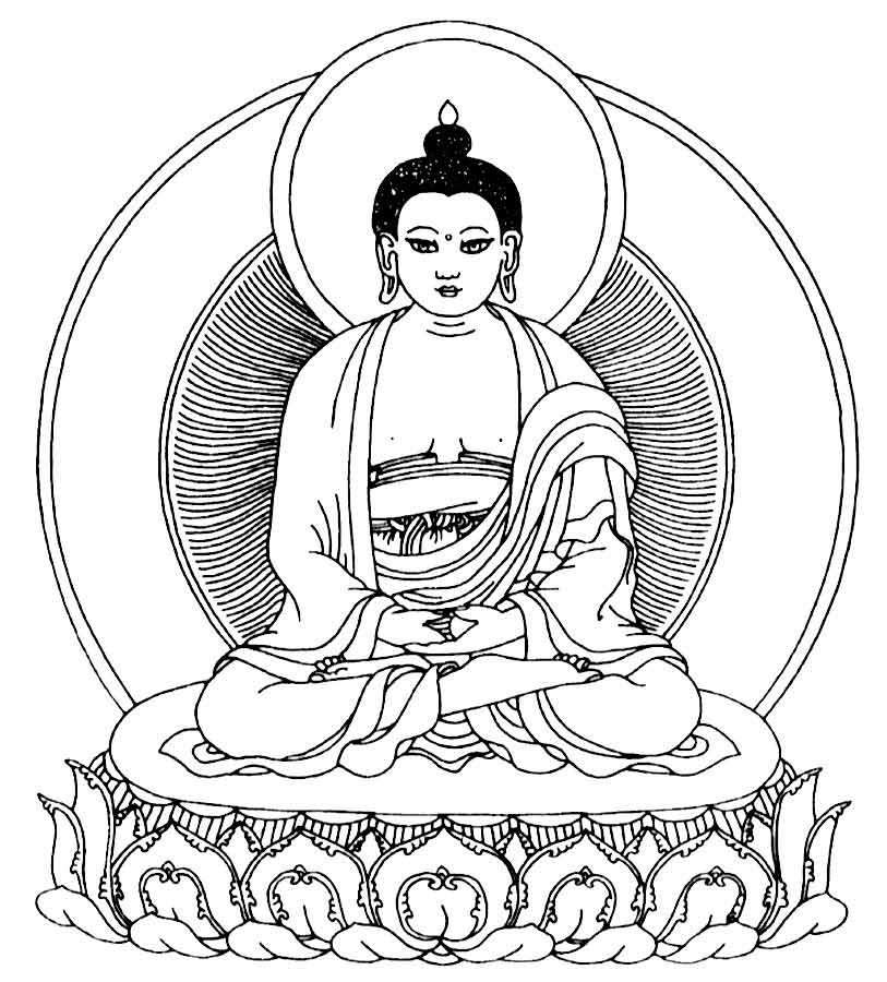 Раскраска: Мифология индуизма: Будда (Боги и богини) #89525 - Бесплатные раскраски для печати