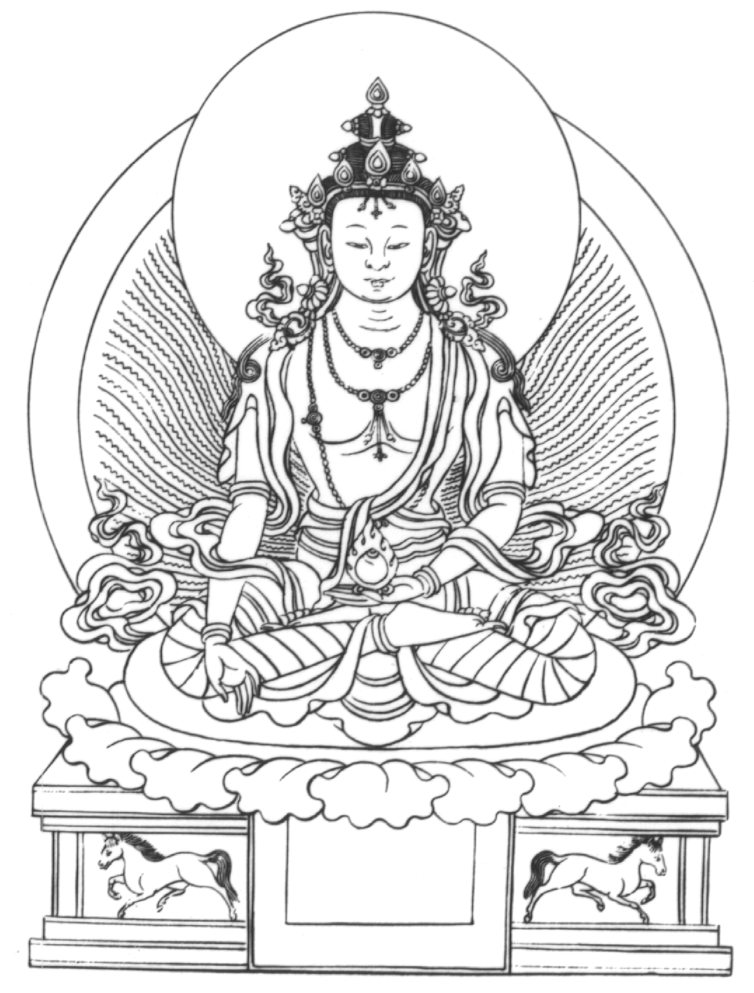 Будда Шакьямуни рисунок карандашом