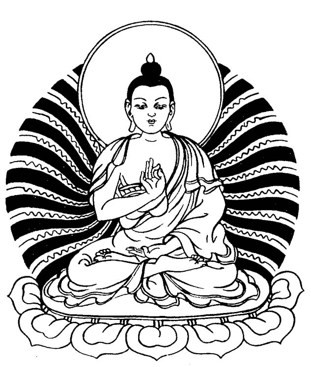 Раскраска: Мифология индуизма: Будда (Боги и богини) #89576 - Бесплатные раскраски для печати