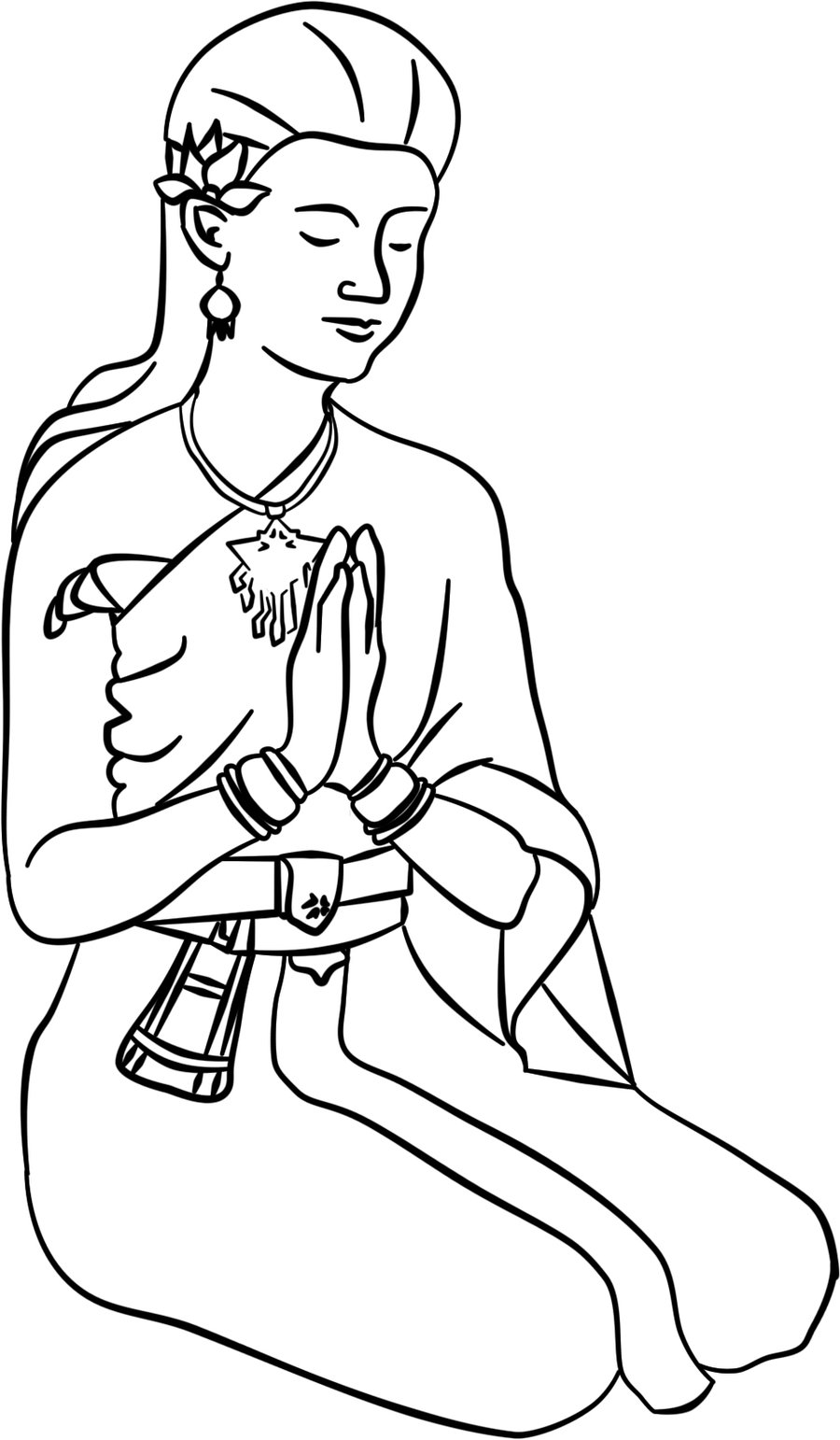 Раскраска: Мифология индуизма: Будда (Боги и богини) #89615 - Бесплатные раскраски для печати