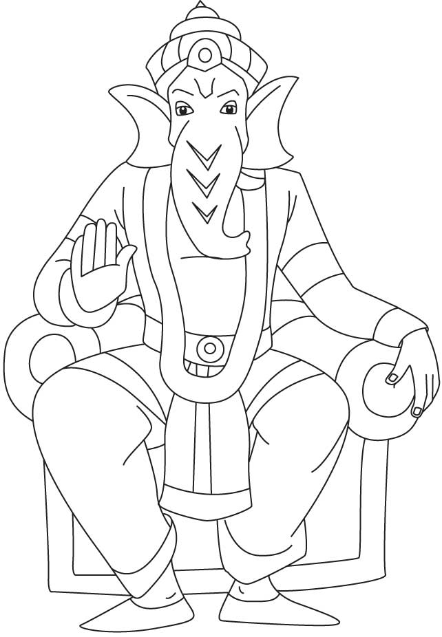 Раскраска: Индуистская мифология: Ганеш (Боги и богини) #96868 - Бесплатные раскраски для печати