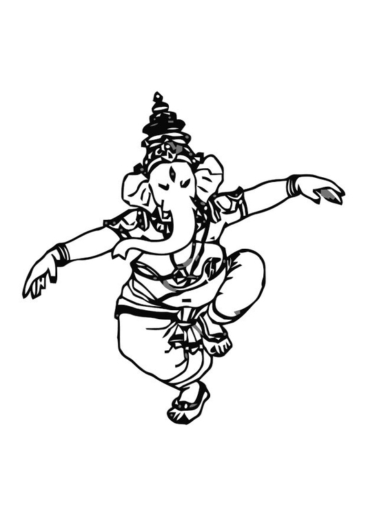 Раскраска: Индуистская мифология: Ганеш (Боги и богини) #96911 - Бесплатные раскраски для печати