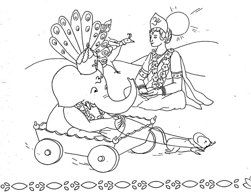 Раскраска: Индуистская мифология: Ганеш (Боги и богини) #96932 - Бесплатные раскраски для печати