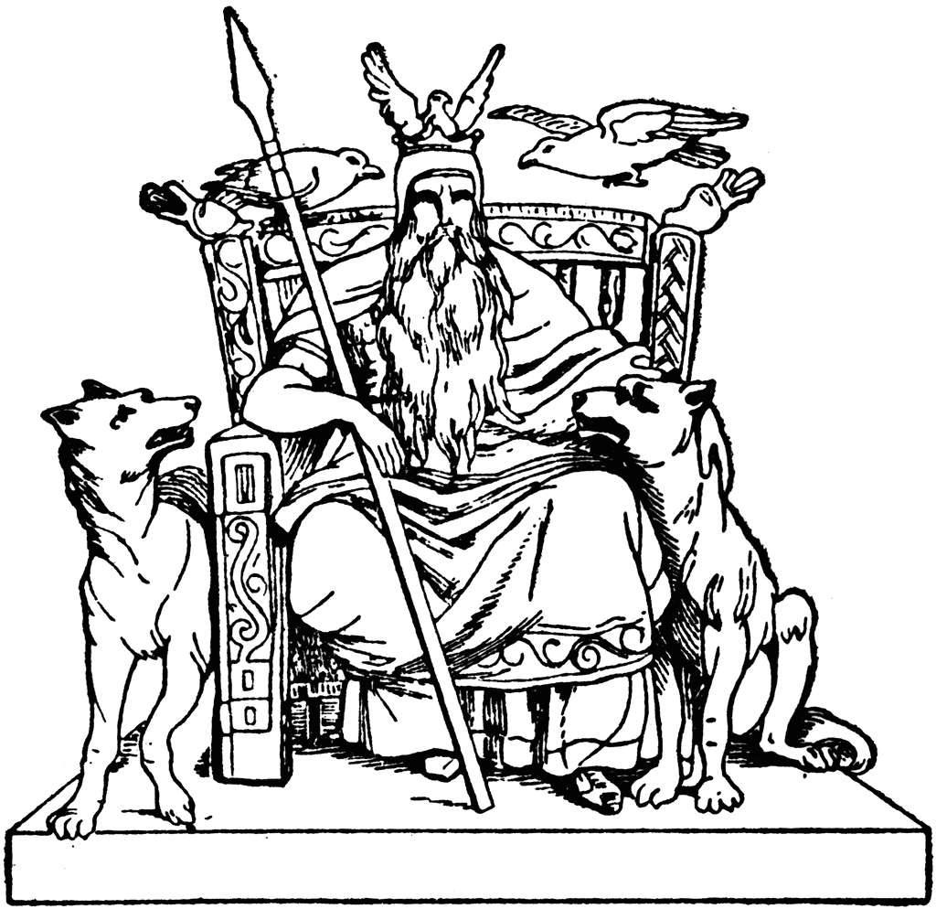 Раскраска: Скандинавская мифология (Боги и богини) #110465 - Бесплатные раскраски для печати