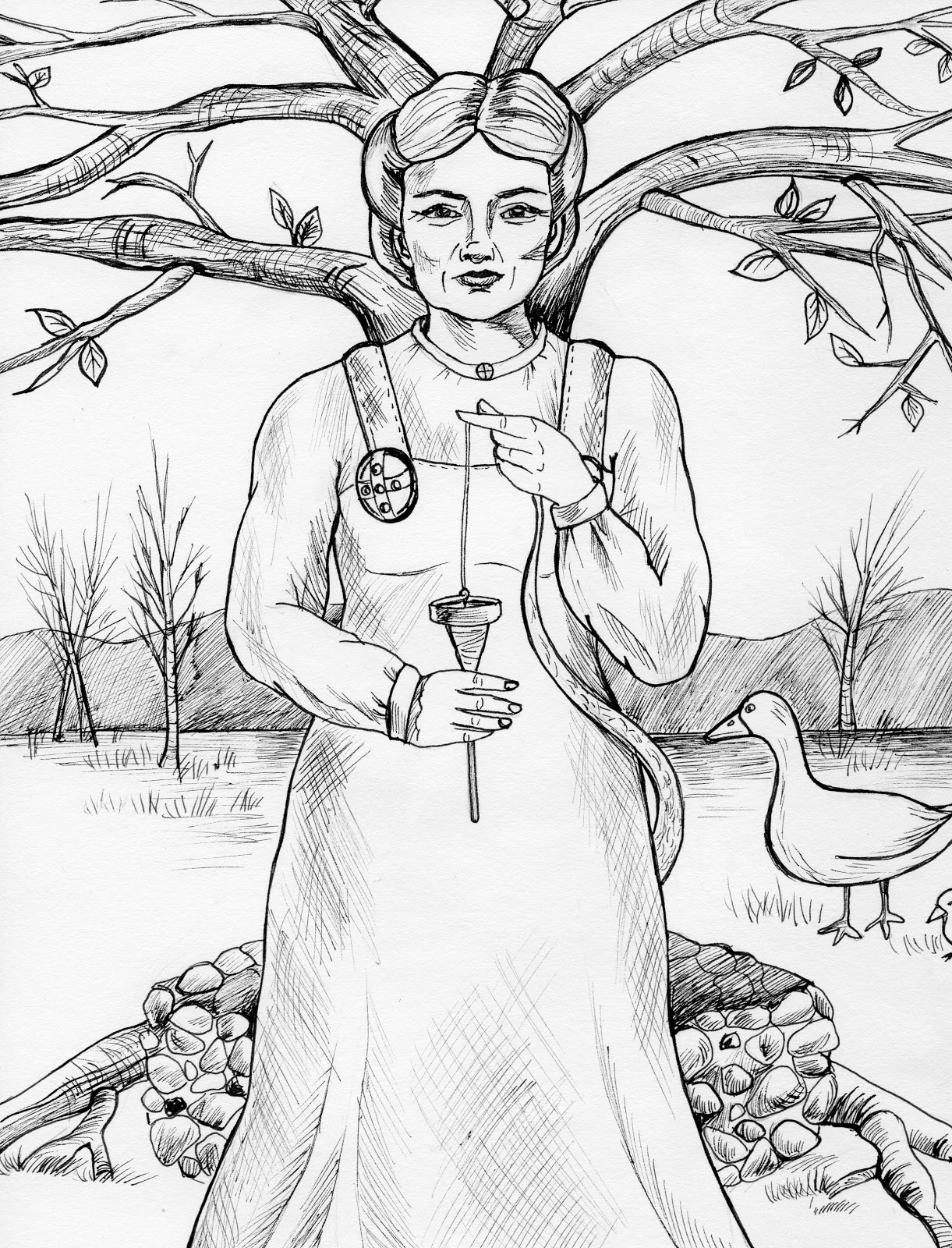 Раскраска: Скандинавская мифология (Боги и богини) #110564 - Бесплатные раскраски для печати