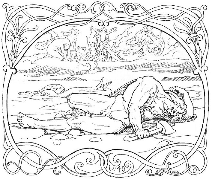 Раскраска: Скандинавская мифология (Боги и богини) #110577 - Бесплатные раскраски для печати
