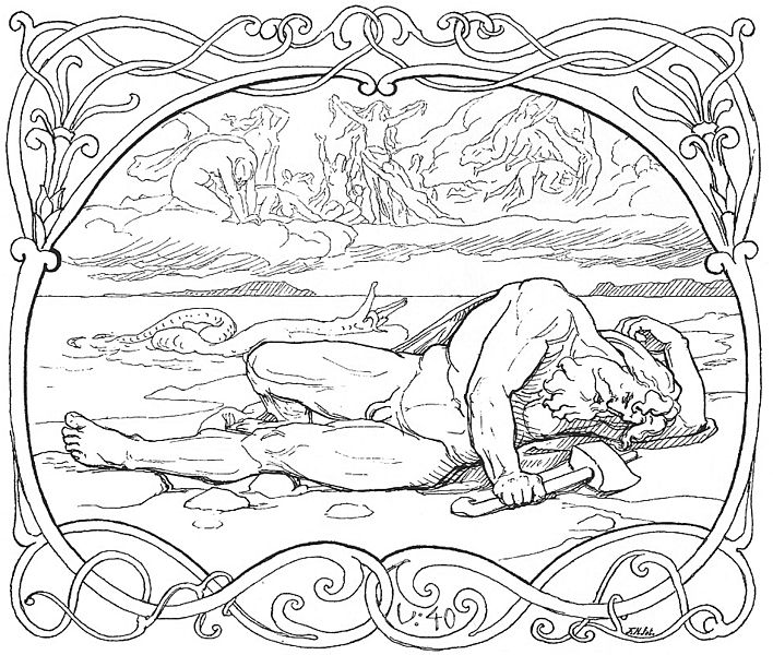 Раскраска: Скандинавская мифология (Боги и богини) #110625 - Бесплатные раскраски для печати