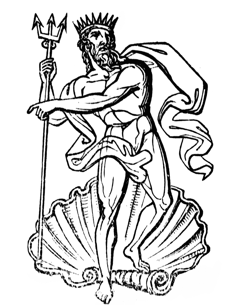 Бог Нептун в древнем Риме рисунки