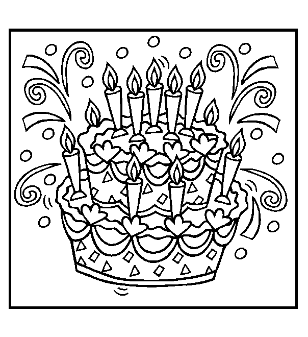 Раскраска: день рождения (Праздники и особые случаи) #57087 - Бесплатные раскраски для печати