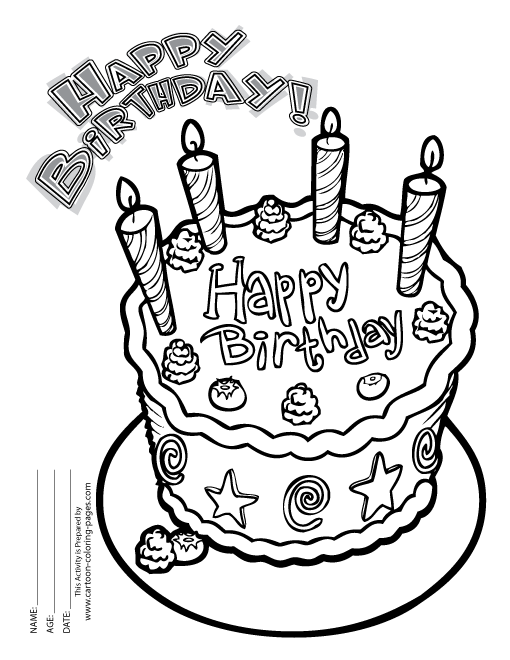 Раскраска: день рождения (Праздники и особые случаи) #57123 - Бесплатные раскраски для печати