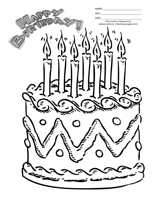 Раскраска: день рождения (Праздники и особые случаи) #57324 - Бесплатные раскраски для печати