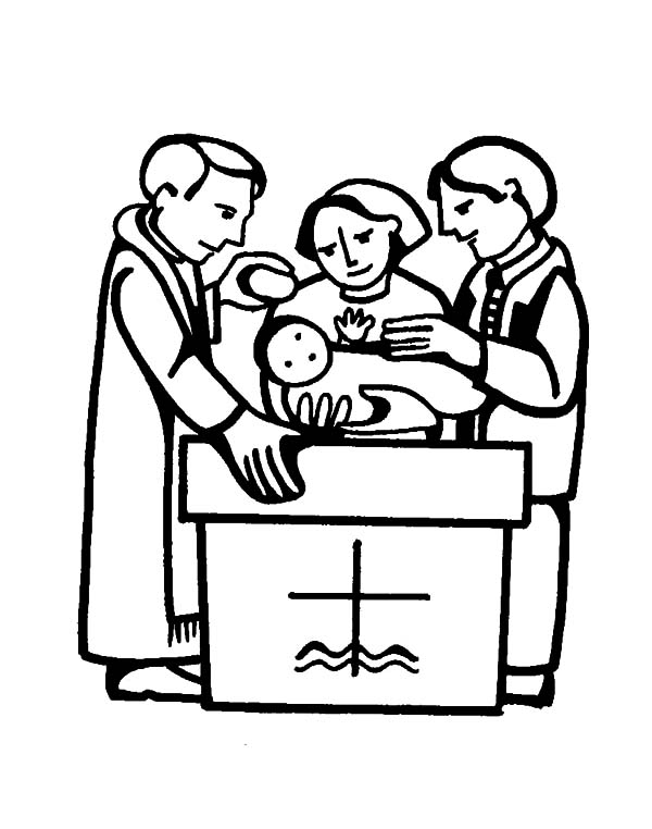 Раскраска: крещение (Праздники и особые случаи) #57663 - Бесплатные раскраски для печати
